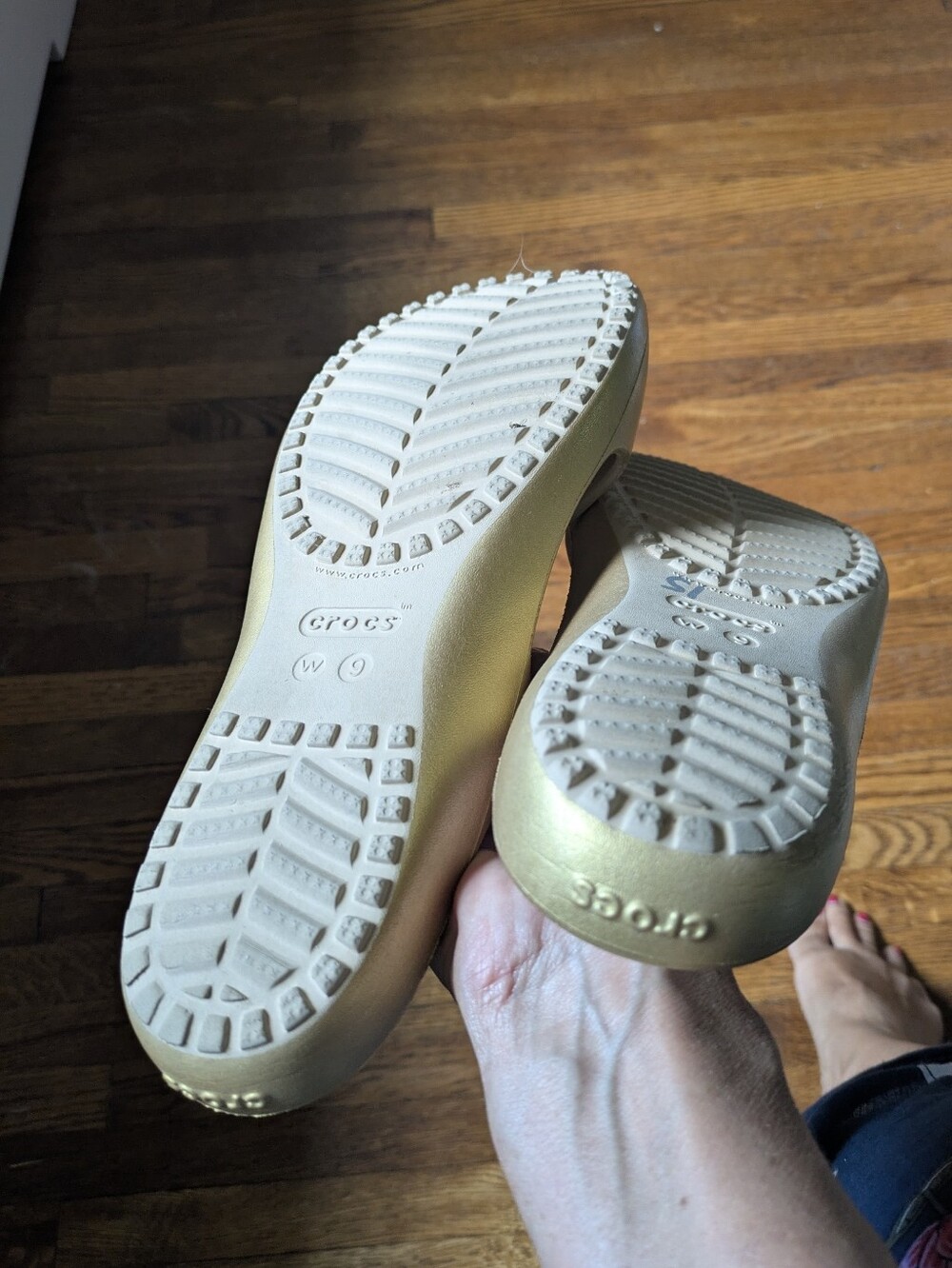 Gold Slide Sandals - Picture 6 of 6